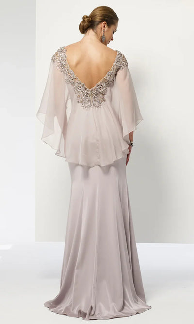 Alyce Paris 27170 - Sheer Capelet Beaded Appliqued Dress