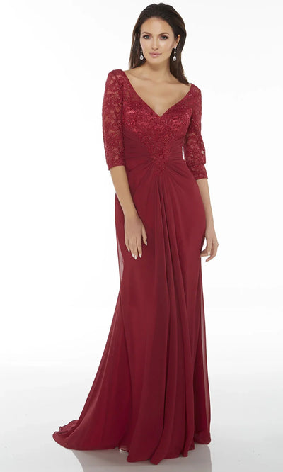 Alyce Paris 27234 - Lace Three-Quarter Sleeve Formal Gown Mother of the Bride Dresses