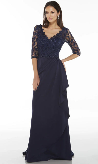 Alyce Paris 27242 - Lace Bodice Draped Formal Gown Mother of the Bride Dresses