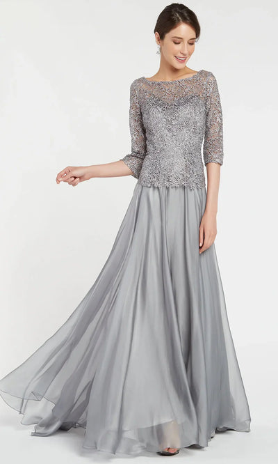 Alyce Paris 27251 - Elegant Lace Top Bateau Evening Dress Mother of the Bride Dresses