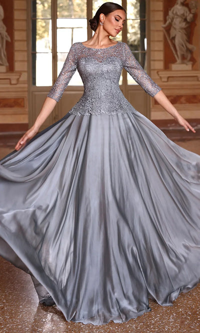 Alyce Paris 27251 - Elegant Lace Top Bateau Evening Dress Mother of the Bride Dresses