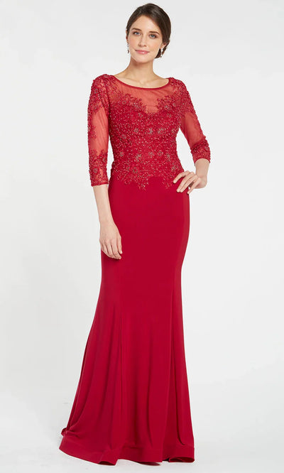 Alyce Paris 27257 - Sheer Neckline Embellished Long Gown Mother of the Bride Dresses