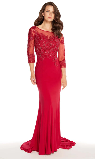 Alyce Paris 27257 - Sheer Neckline Embellished Long Gown Mother of the Bride Dresses