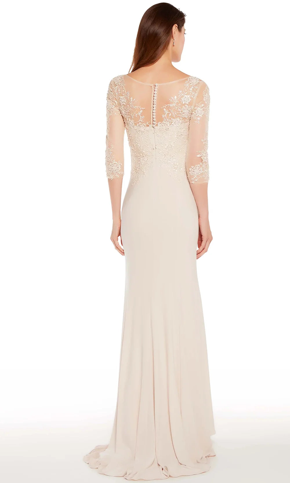 Alyce Paris 27257 - Sheer Neckline Embellished Long Gown Mother of the Bride Dresses
