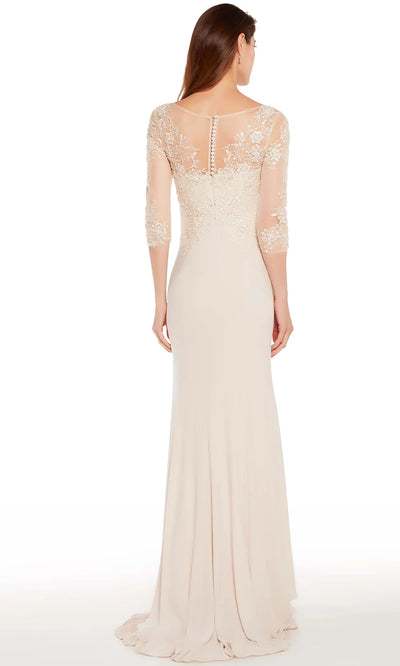 Alyce Paris 27257 - Sheer Neckline Embellished Long Gown Mother of the Bride Dresses