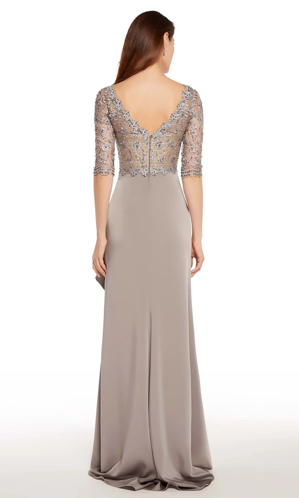 Alyce Paris 27260 - Three-Quarter Sleeve Dress with Draped Detail Mother of the Bride Dresses
