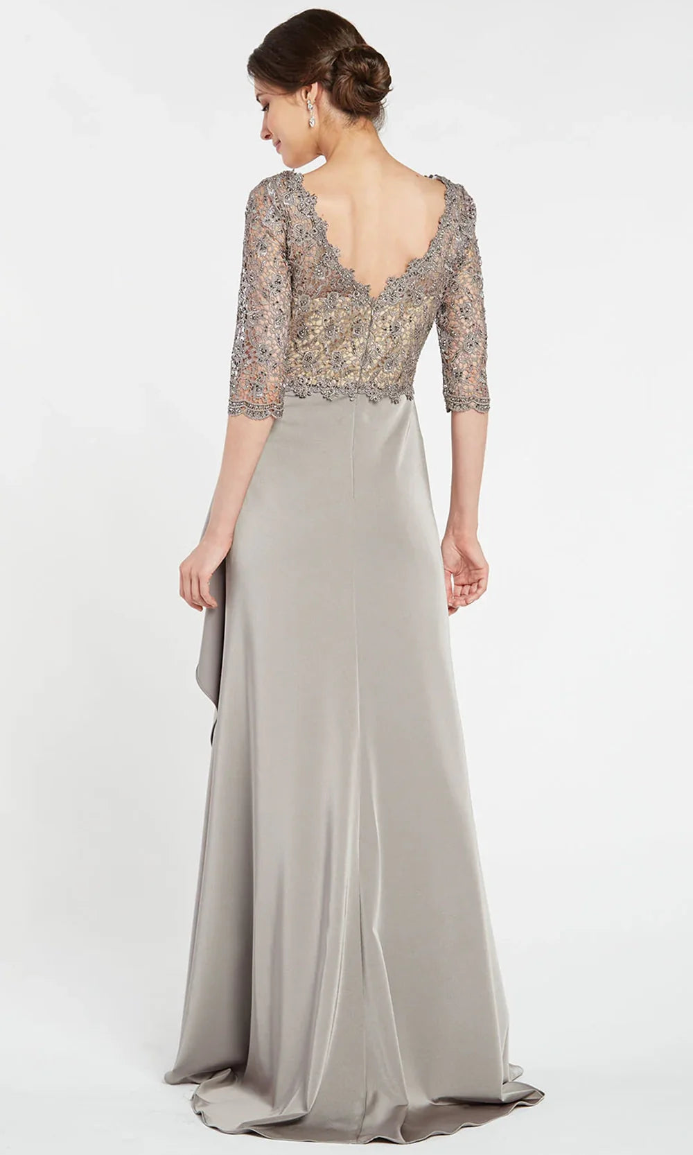 Alyce Paris 27260 - Three-Quarter Sleeve Dress with Draped Detail Mother of the Bride Dresses