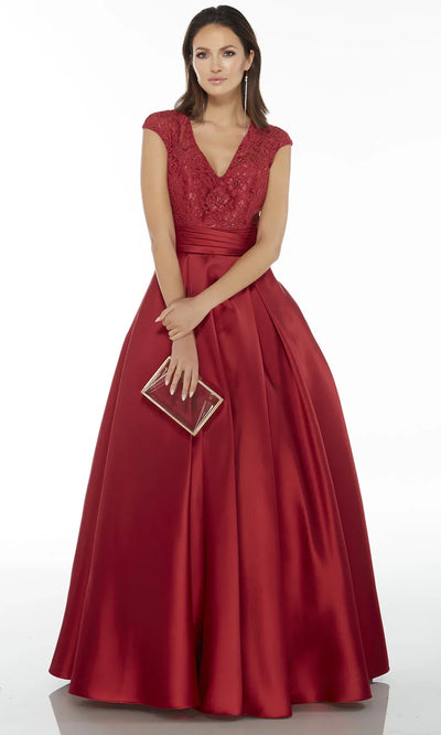 Alyce Paris 27278 - Cap Sleeve Formal A-Line Gown Formal Gowns