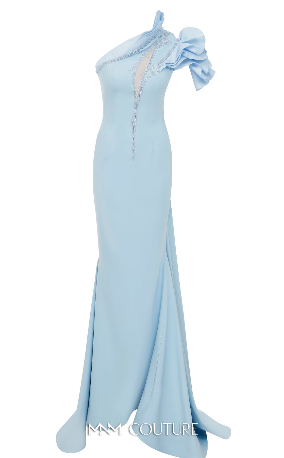 MNM Couture 2736A - Ruffle Sleeve Evening Gown