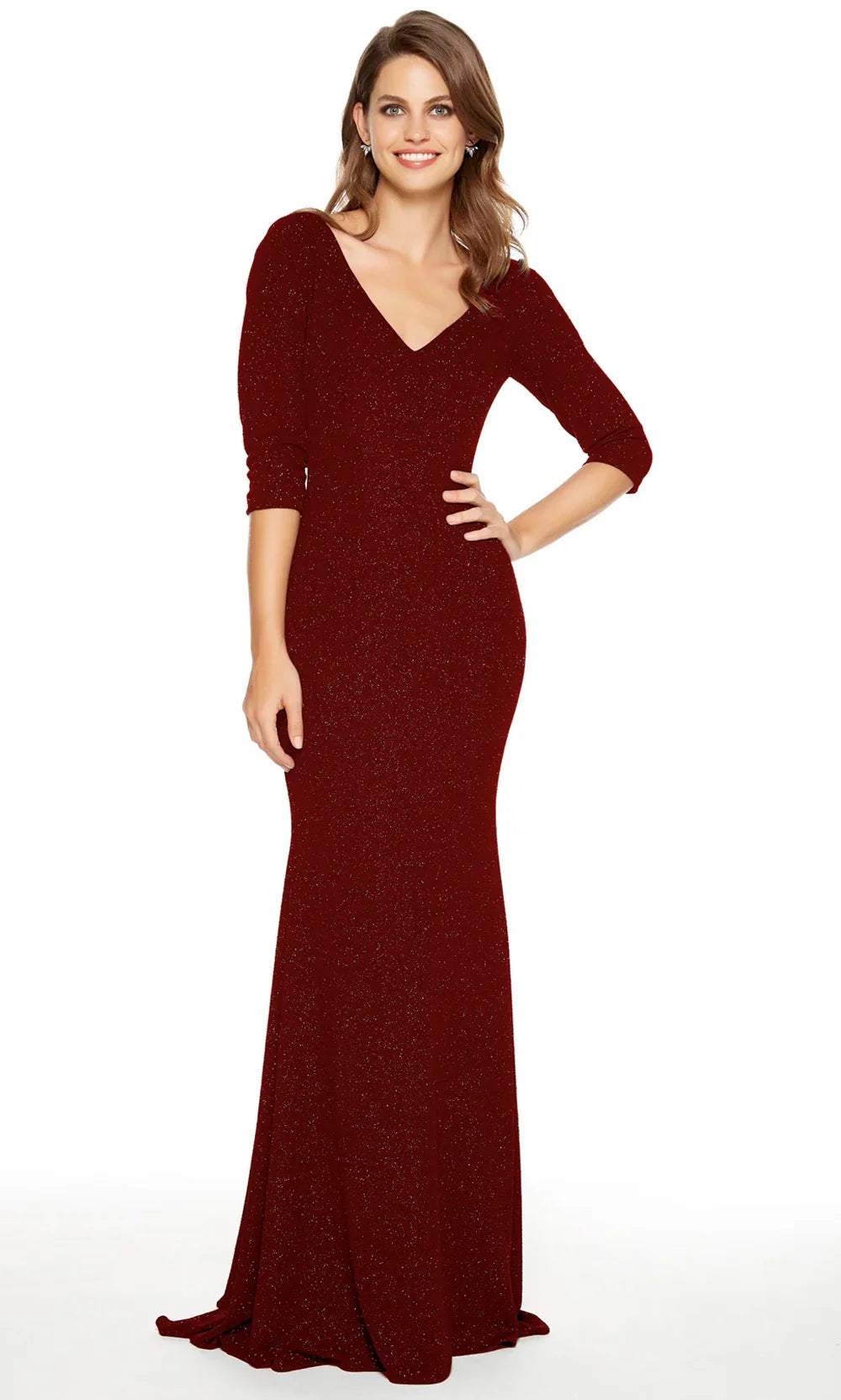 Alyce Paris 27377 - Textured Jersey Quarter Sleeve Gown Mother of the Bride Dresses