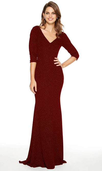 Alyce Paris 27377 - Textured Jersey Quarter Sleeve Gown Mother of the Bride Dresses