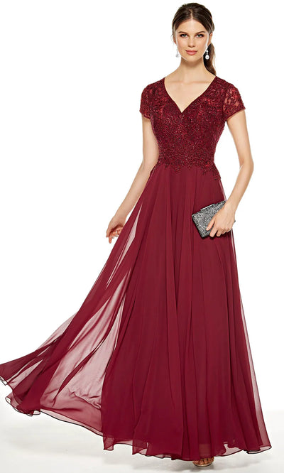 Alyce Paris 27389 - Beaded Lace Bodice A-Line Gown Mother of the Bride Dresses