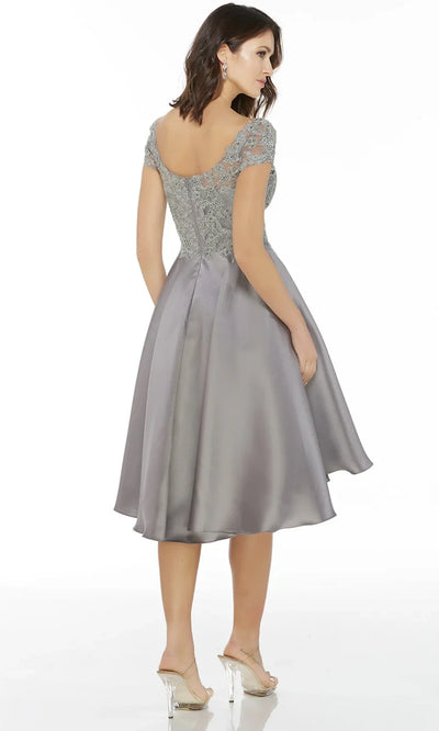 Alyce Paris 27430 - Cap Sleeve Pleated Dress with Lace Bodice Wedding Guest