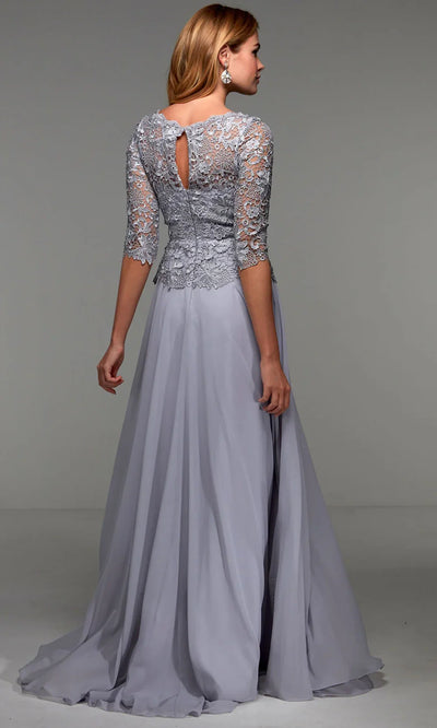 Alyce Paris 27470 - Three-Quarter Sleeve Lace A-Line Gown Mother of the Bride Dresses