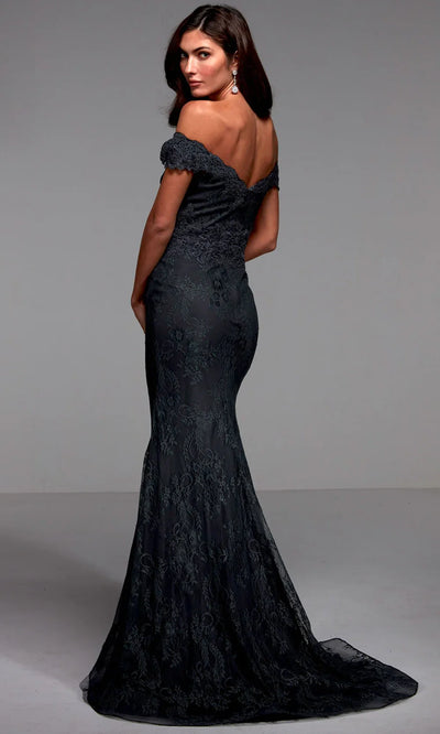 Alyce Paris 27484 - Elegant Floral Lace Sheath Evening Dress Evening Dresses