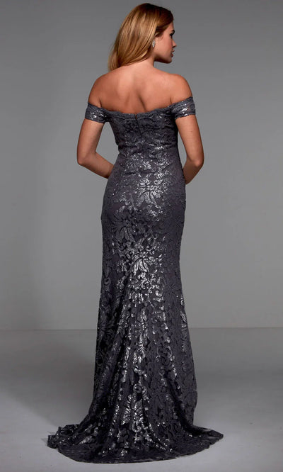 Alyce Paris 27485 - Off Shoulder Sheath Lace Dress Evening Dresses