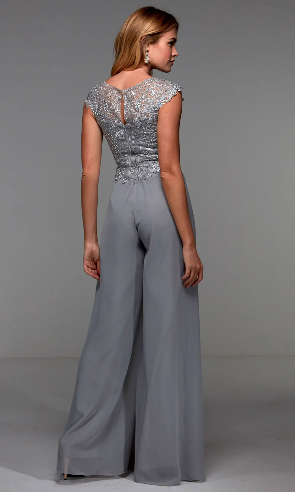 Alyce Paris 27488 - Cap Sleeve Wide-Leg Evening Jumpsuit Formal Pantsuits