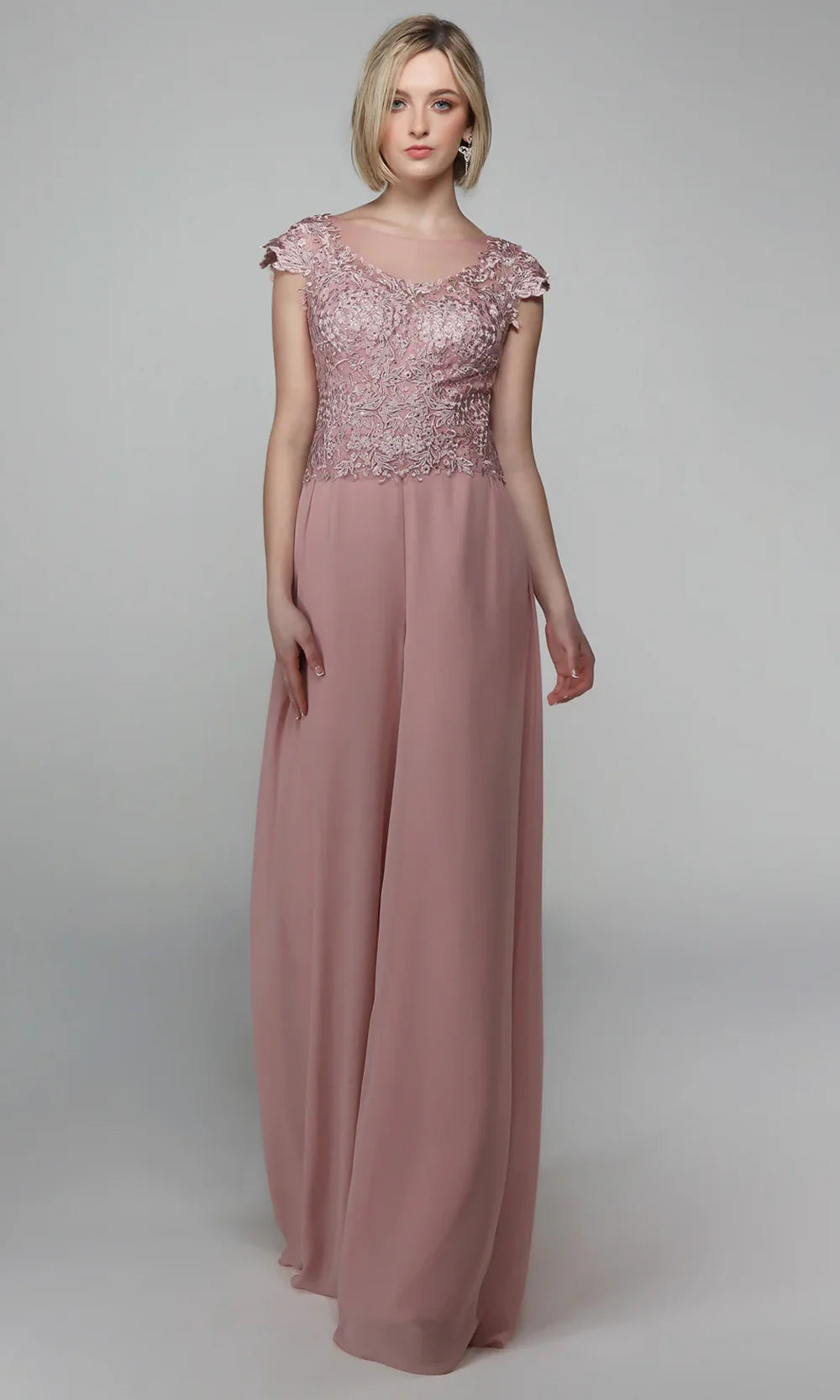 Alyce Paris 27488 - Cap Sleeve Wide-Leg Evening Jumpsuit Formal Pantsuits