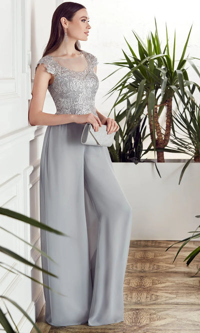 Alyce Paris 27488 - Cap Sleeve Wide-Leg Evening Jumpsuit Formal Pantsuits