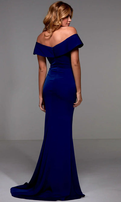 Alyce Paris 27489 - Off Shoulder Faille Fitted Gown Bridesmaid Dresses