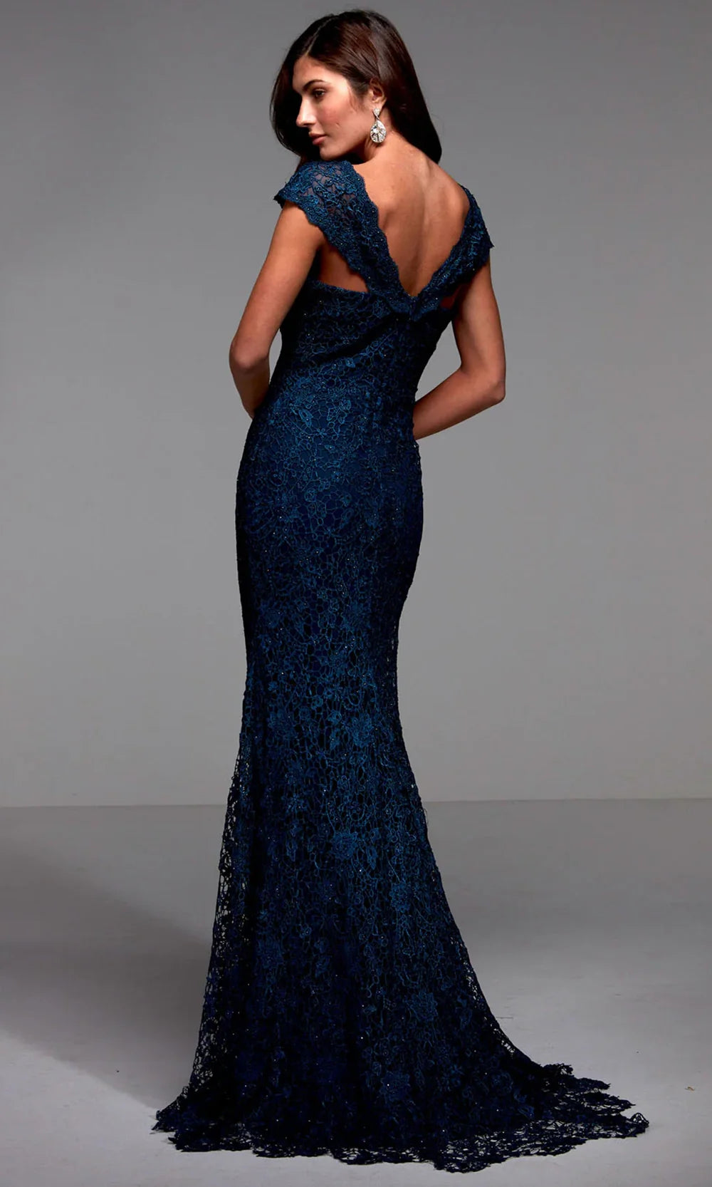 Alyce Paris 27496 - Sweetheart Lace Gown with Detachable Sleeve Formal Gowns