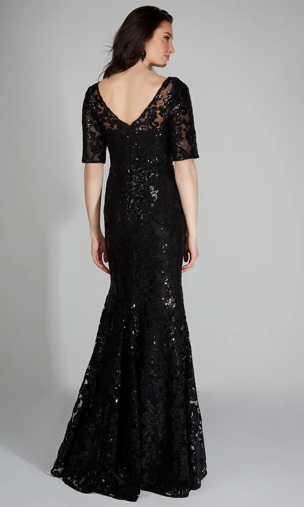 Alyce Paris 27497 - Short Sleeve Patterned Sequin Formal Gown Mother of the Bride Dresses