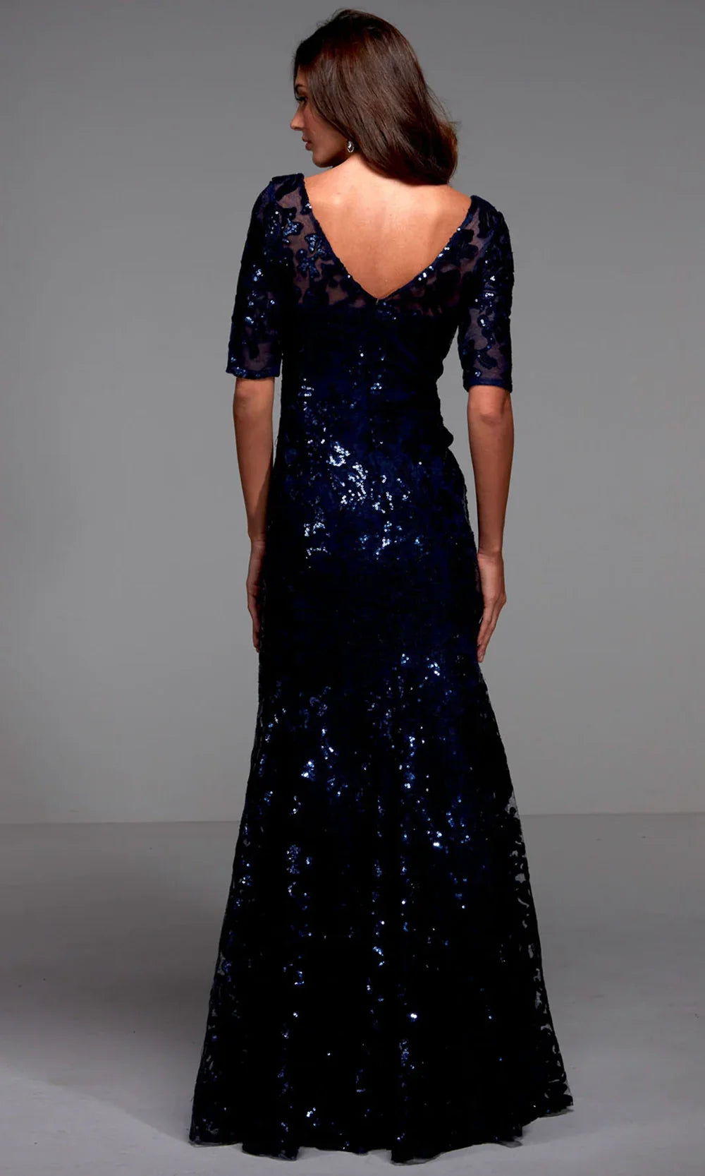 Alyce Paris 27497 - Short Sleeve Patterned Sequin Formal Gown Mother of the Bride Dresses