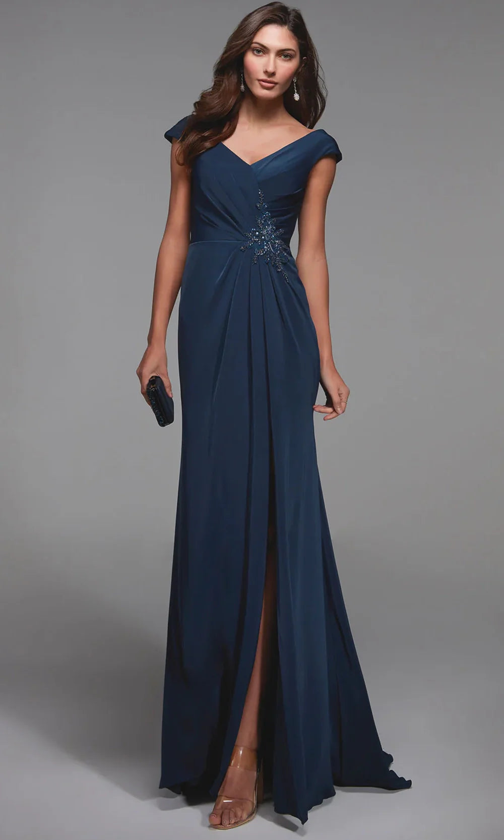 Alyce Paris 27508 - Ruched Cap Sleeve Evening Dress Evening Dresses