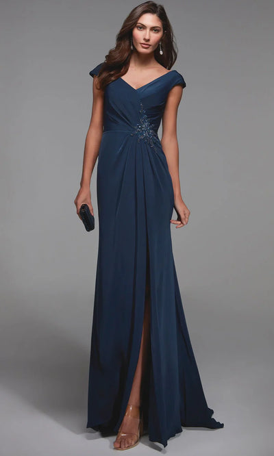 Alyce Paris 27508 - Ruched Cap Sleeve Evening Dress Evening Dresses