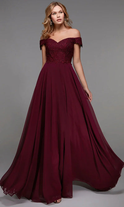 Alyce Paris 27510 - Off Shoulder Flowy A-line Evening Dress Formal Gowns