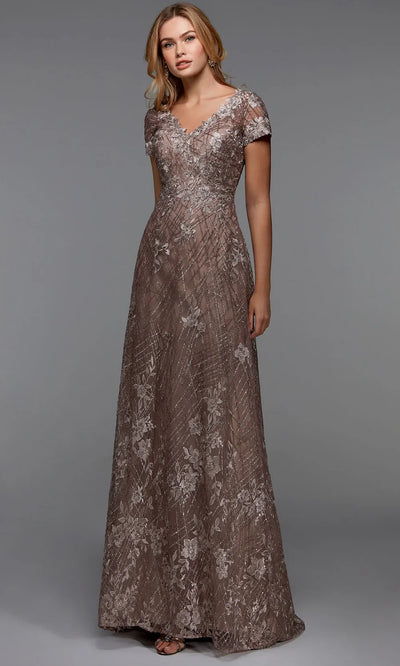 Alyce Paris 27525 - Sequin Lace V-Neck Formal Dress Formal Gowns