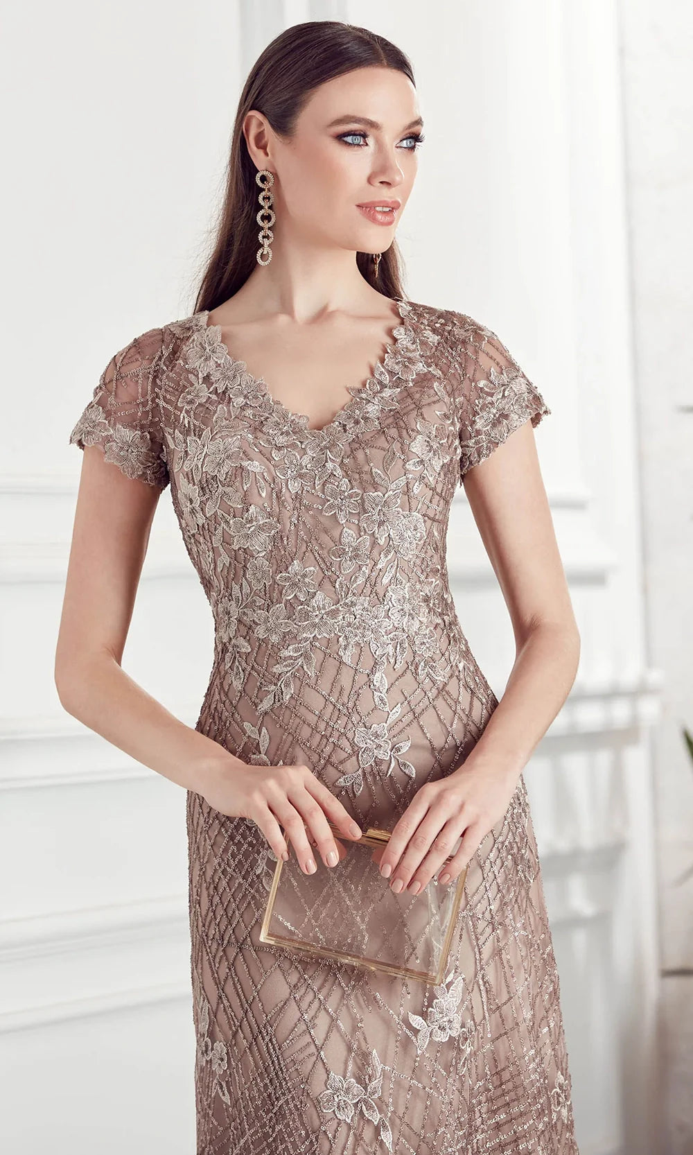 Alyce Paris 27525 - Sequin Lace V-Neck Formal Dress Formal Gowns