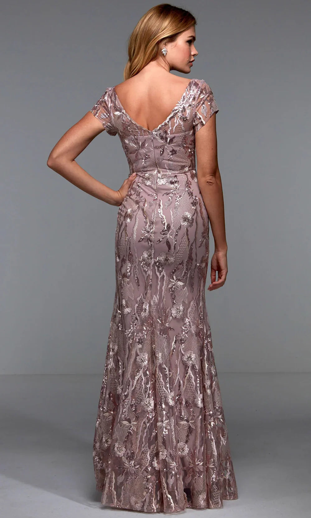 Alyce Paris 27533 - Elegant Applique Sheer Sleeve Dress Formal Gowns