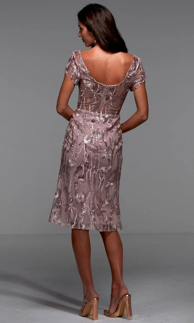 Alyce Paris 27534 - Short Sleeve Sequin Lace Party Dress Wedding Guest