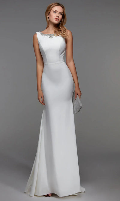 Alyce Paris 27538 - Beaded Trim Scoop Back Evening Gown Bridesmaid Dresses
