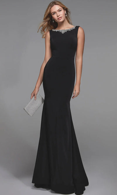 Alyce Paris 27538 - Beaded Trim Scoop Back Evening Gown Bridesmaid Dresses