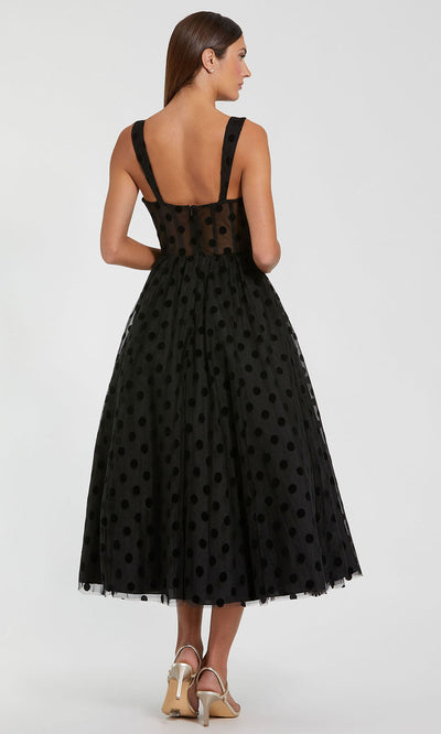 Ieena Duggal 27539 - Sheer Bodice Polka Dot A-Line Gown Homecoming Dresses