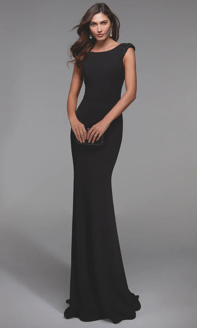 Alyce Paris 27539 - Embellished Sleeve Bateau Neck Evening Dress Formal Gowns