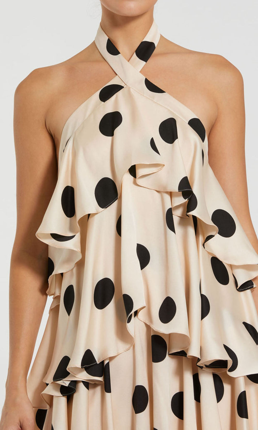 Mac Duggal 27540 - Tiered Charmeuse Sleeveless Dress Formal Gowns