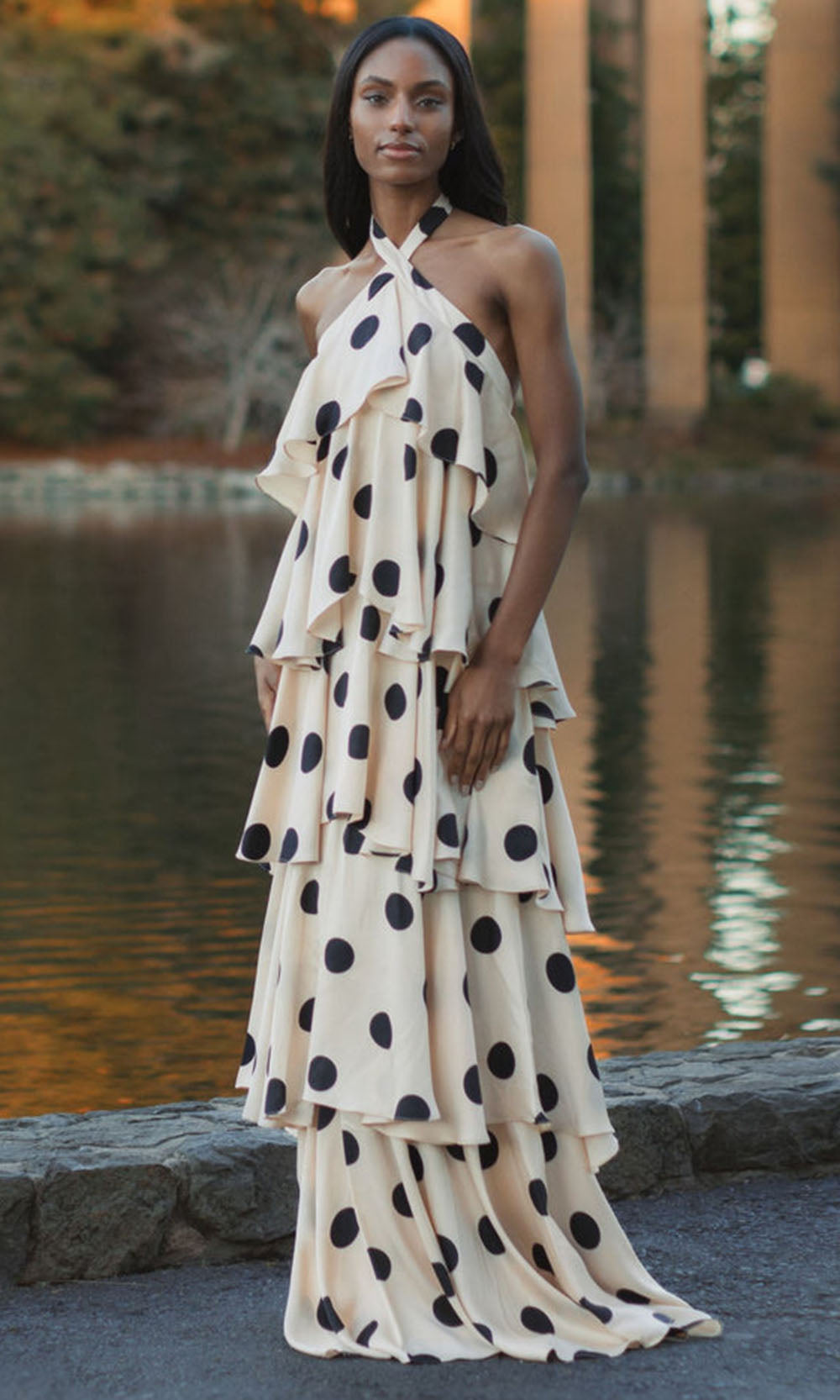 Mac Duggal 27540 - Tiered Charmeuse Sleeveless Dress Formal Gowns