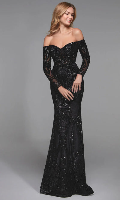 Alyce Paris 27544 - Long Sleeve Sequin Evening Gown Formal Gowns