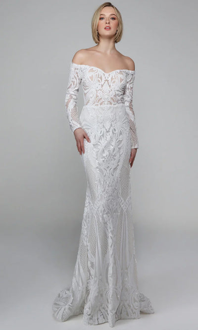 Alyce Paris 27544 - Long Sleeve Sequin Evening Gown Formal Gowns