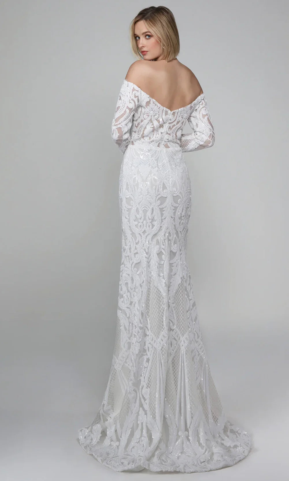 Alyce Paris 27544 - Long Sleeve Sequin Evening Gown Formal Gowns