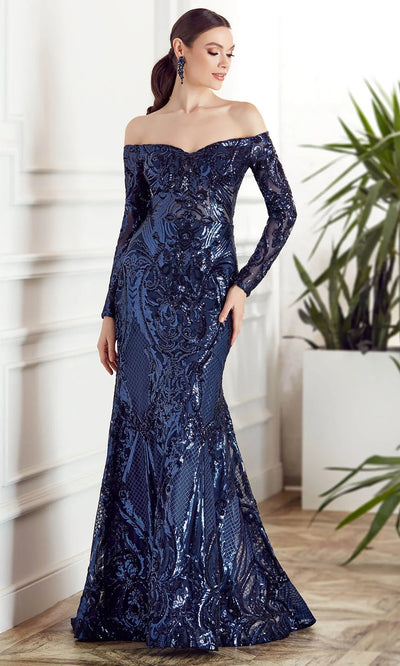 Alyce Paris 27544 - Long Sleeve Sequin Evening Gown Formal Gowns