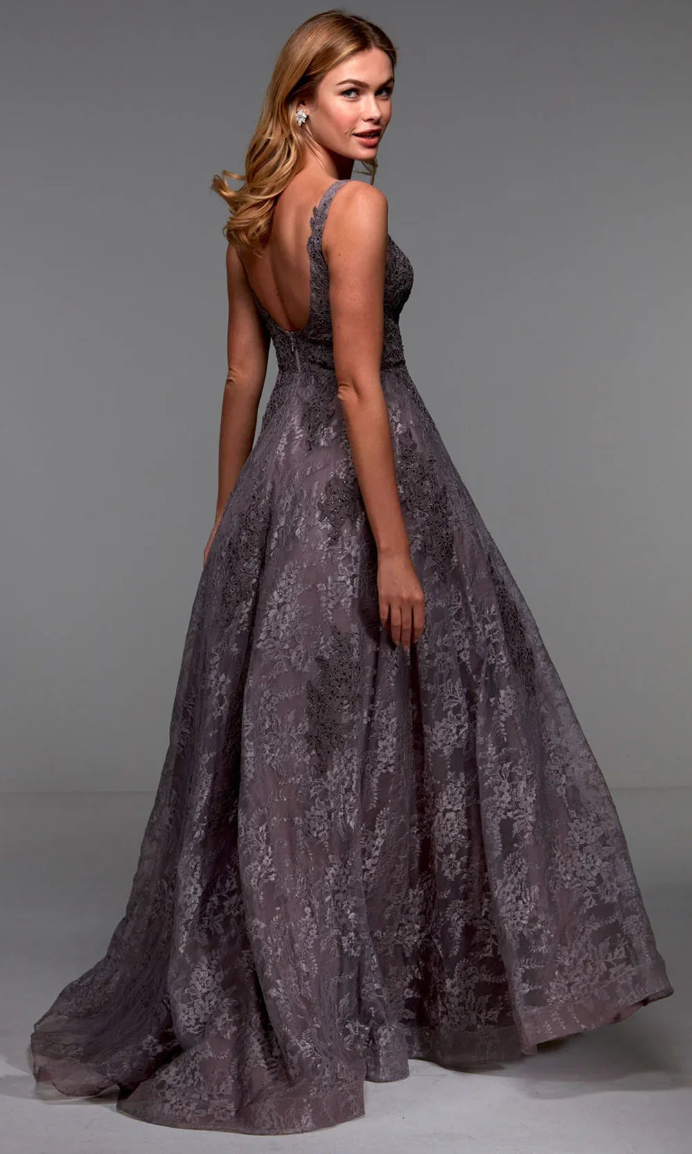 Alyce Paris 27552 - Embroidered Bodice Deep V-Neck Dress Prom Dresses