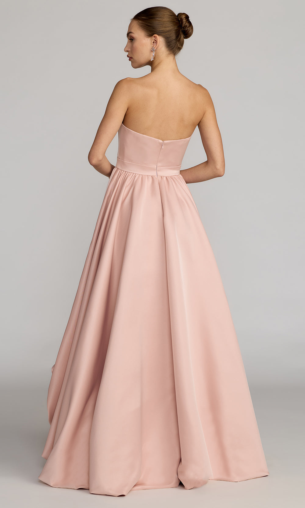 Mac Duggal 27554 - Strapless High-Low Rosette Gown Prom Dresses in Pink