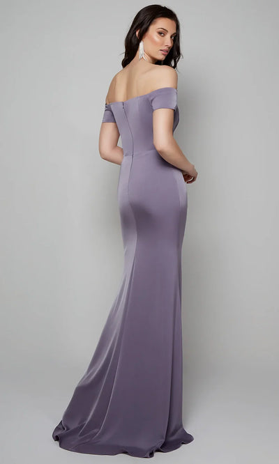 Alyce Paris 27558 - V-Neck High Slit Evening Gown Formal Gowns