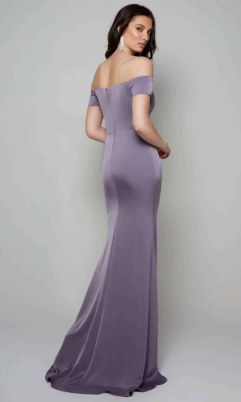 Alyce Paris 27558 - Pleated Off Shoulder Faille Gown Formal Gowns