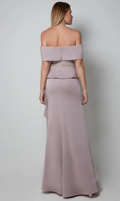 Alyce Paris 27563 - Straight Neck Asymmetrical Peplum Gown Mother of the Bride Dresses