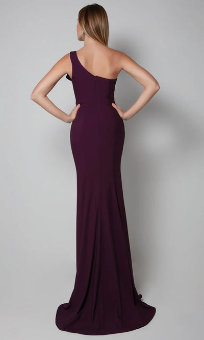 Alyce Paris 27575 - Asymmetric Crepe Formal Dress with Ruffle Formal Gowns